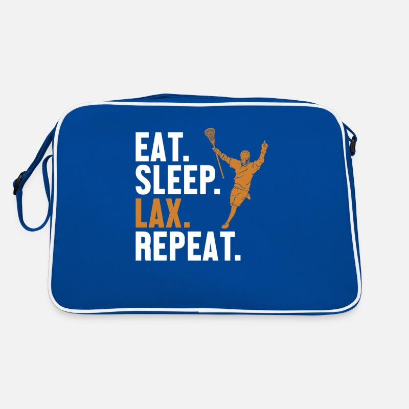 Eat Sleep Lax Repeat Intercrosse Lax Player Retro Bag