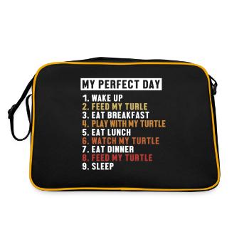 Turtle Perfect Day Aquatic Turtle Turtle - Retro Bag - black/gold - Back