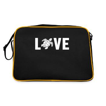 Love Tortoise Water Turtle Turtle - Retro Bag - black/gold - Back
