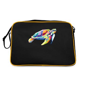 Polygon Tortoise Aquatic Turtle - Retro Bag - black/gold - Back