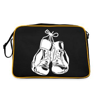 Gants de boxe Symbole Sports de boxe - Sac Retro - noir/or - Dos