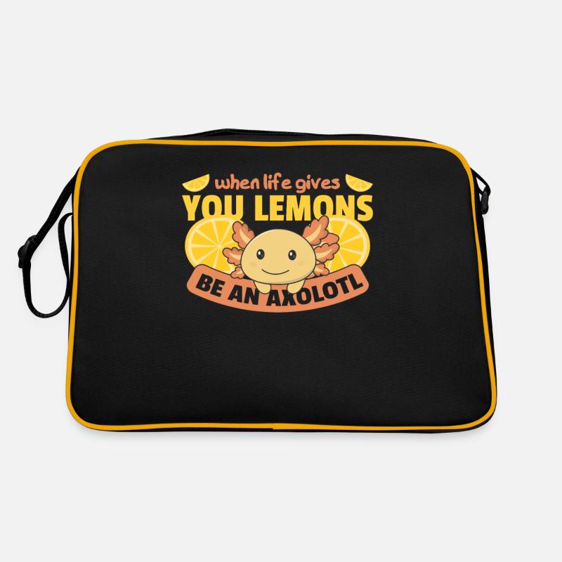 Axolotl Lemon Summer Yellow Axolotl Retro Bag