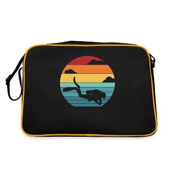 Masque de plongée Palmes de plongée Lunettes Diver - Sac Retro - noir/or - Dos