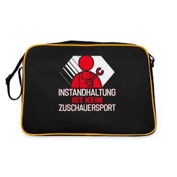 For cutting machine operators CNC lathe operators and milling cutters - Retro Bag - black/gold - Back