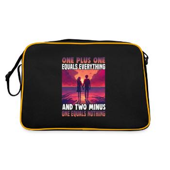 Valentine's Day Gifts Lovers and Couples Designs - Retro Bag - black/gold - Back