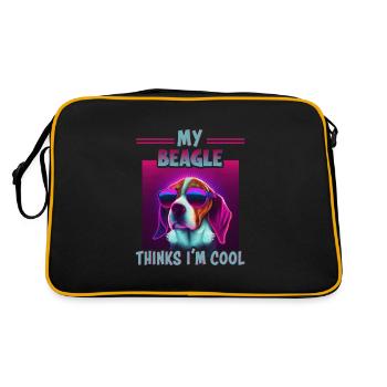 Dog Saying Beagle Design pour les amoureux des chiens - Sac Retro - noir/or - Dos