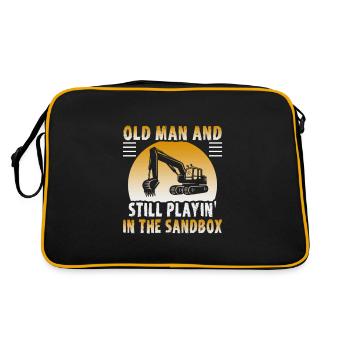 Crane operator design for excavator operators and construction workers - Retro Bag - black/gold - Back