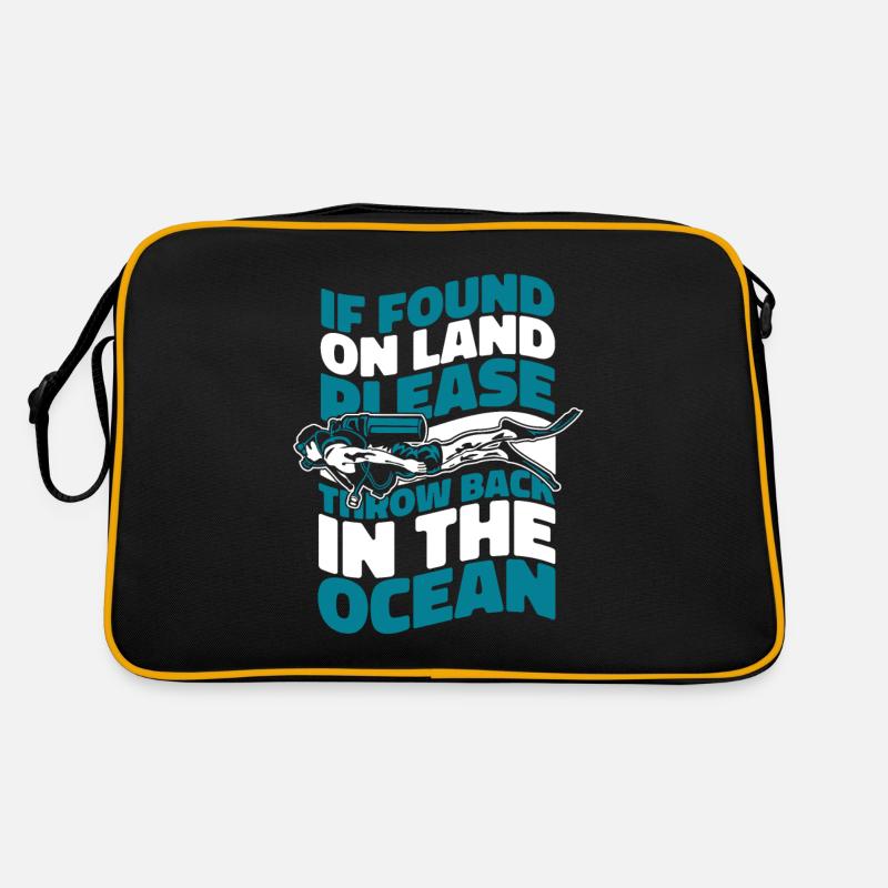 If Found On Land Please Throw Back In Ocean Retro Tasche