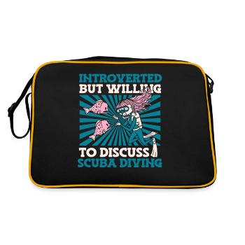Introverti mais prêt à discuter de plongée sous-marine - Sac Retro - noir/or - Dos