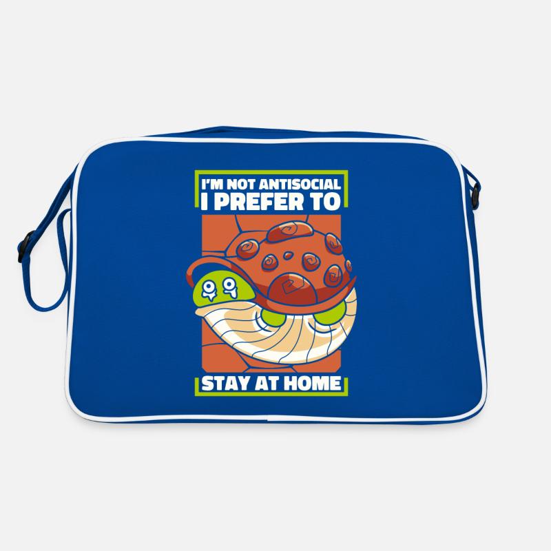 Pas antisocial préfère rester à la maison Tortue Sac Retro