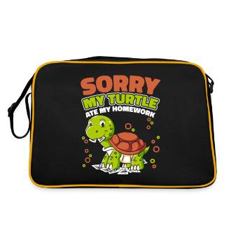 My Turtle Ate My Homework Aquatic Turtle - Retro Bag - black/gold - Back