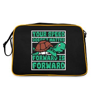 Speed Doesn't Matter Forward Is Forward - Retro Bag - black/gold - Back