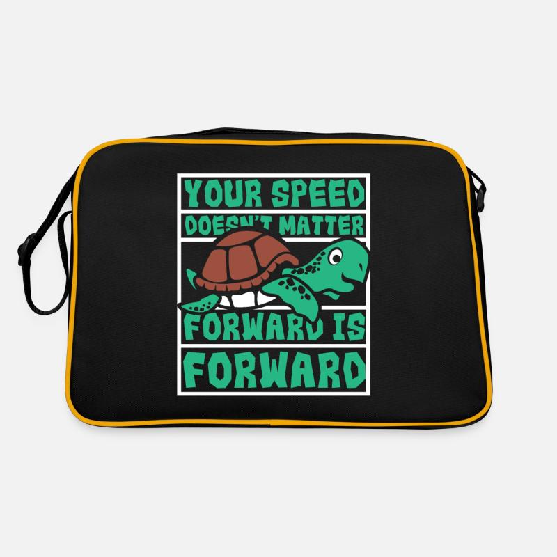 Speed Doesn't Matter Forward Is Forward Retro Bag