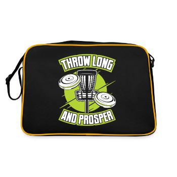 Throw Long And Prosper Basket Disc Disc Golfer - Retro Bag - black/gold - Back
