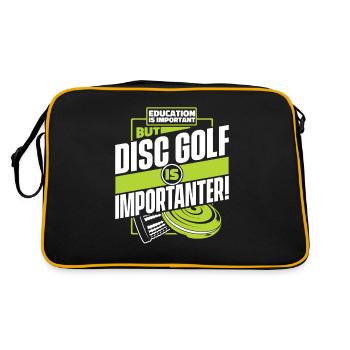 Education Is Important But Disc Golf Is - Retro Bag - black/gold - Back