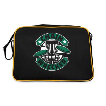 Chain Wrecker Frisbee Golf Korb Scheibe Disc - Retro Tasche - Schwarz/Gold - Hinten