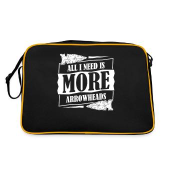 All I Need Is More Arrowheads Hunting Tips - Retro Bag - black/gold - Back