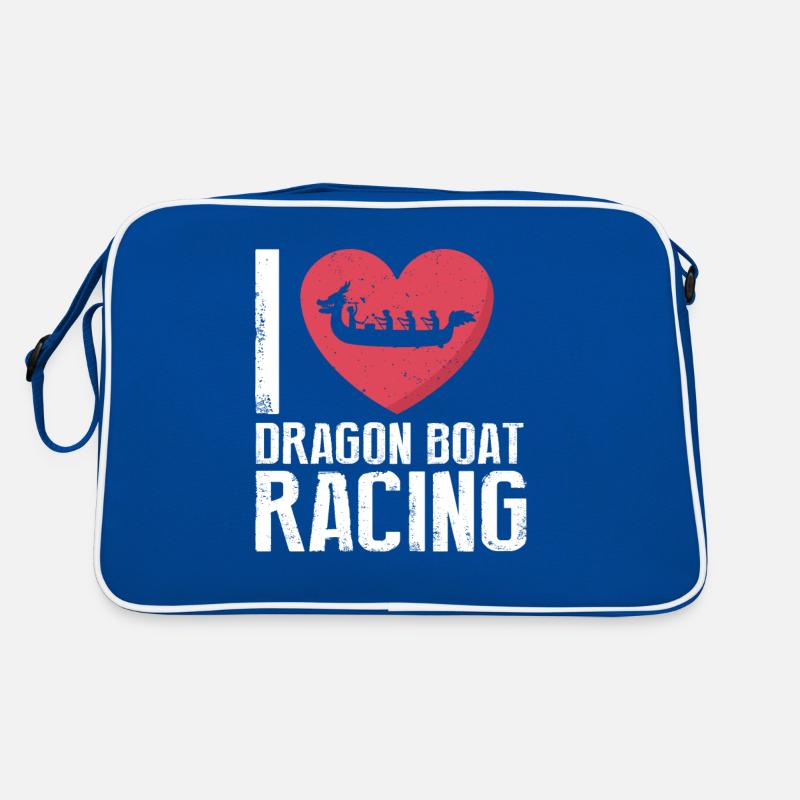 Drachenboot Crew und Drachenbootfahren Retro Tasche