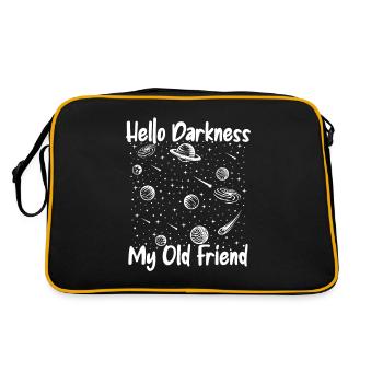Hello Darkness My Old Friend Sternenhimmel - Retro Tasche - Schwarz/Gold - Hinten