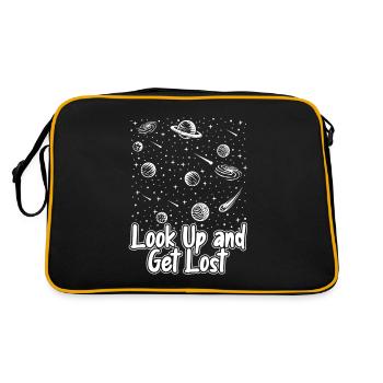 Levez les yeux et perdez-vous Astronomie Photographe Cosmologiste - Sac Retro - noir/or - Dos