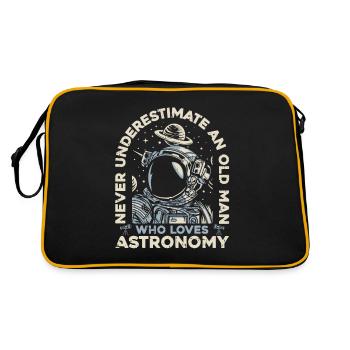 Never Underestimate An Old Man Who Loves - Retro Bag - black/gold - Back