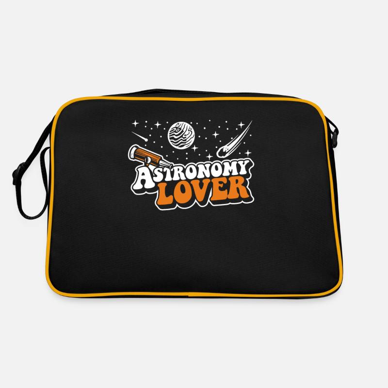Astronomy Lover Astronomiefotograf Sternenhimmel - Retro Tasche - Schwarz/Gold
