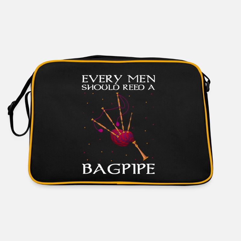 Bagpipes for bagpipe instructors and bagpipers - Retro Bag - black/gold