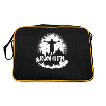 Christian Quotes Designs Suivez ses pas - Sac Retro - noir/or - Dos