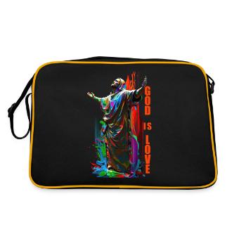 Citations chrétiennes Dessins Dieu est amour - Sac Retro - noir/or - Dos