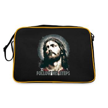 Christian Quotes Designs Suivez ses pas - Sac Retro - noir/or - Dos