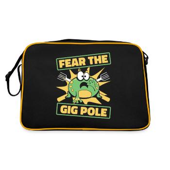 Fear The Gig Pole Toad Tadpole Tree Frog - Retro Bag - black/gold - Back