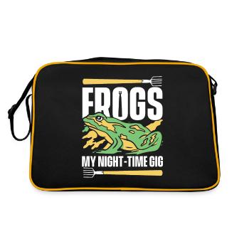 Frogs My Night Time Gig Tadpole Tree Frog - Retro Bag - black/gold - Back