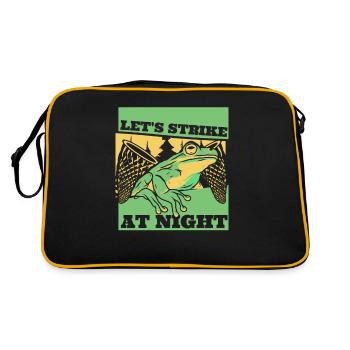 Let's Strike At Night Toad Tadpole Frog - Retro Bag - black/gold - Back