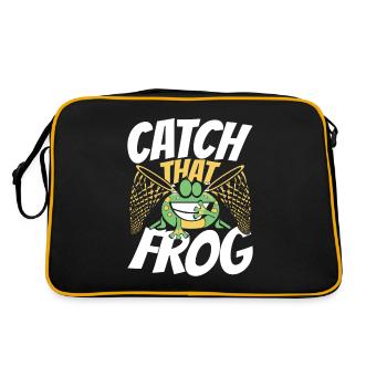 Catch That Frog Tree Frog Toad Tadpole - Retro Bag - black/gold - Back