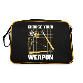 Choose Your Weapon Tadpole Tree Frog Toad - Retro Bag - black/gold - Back