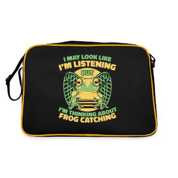 I May Look Like I'm Listening Toad Tadpole - Retro Bag - black/gold - Back