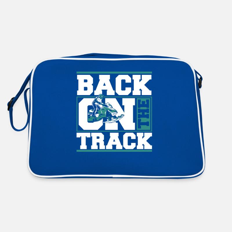Back On The Track Snow Motorcycle Snowmobile Retro Bag