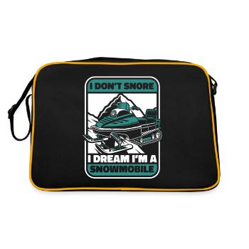 Je ne ronfle pas Je rêve d’être conducteur de motoneige - Sac Retro - noir/or - Dos