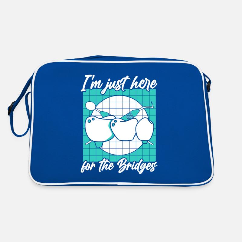 Just Here For The Bridges Dentallabor Retro Tasche