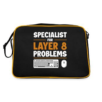 Specialist For Layer 8 Problems Admin - Retro Bag - black/gold - Back