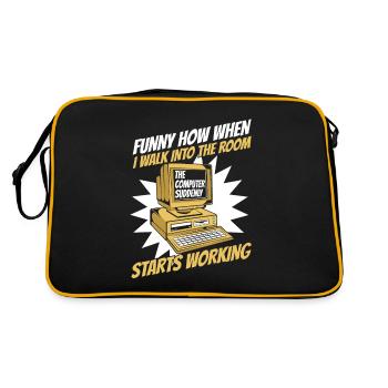 The Computer Suddenly Starts Working Admin - Retro Bag - black/gold - Back