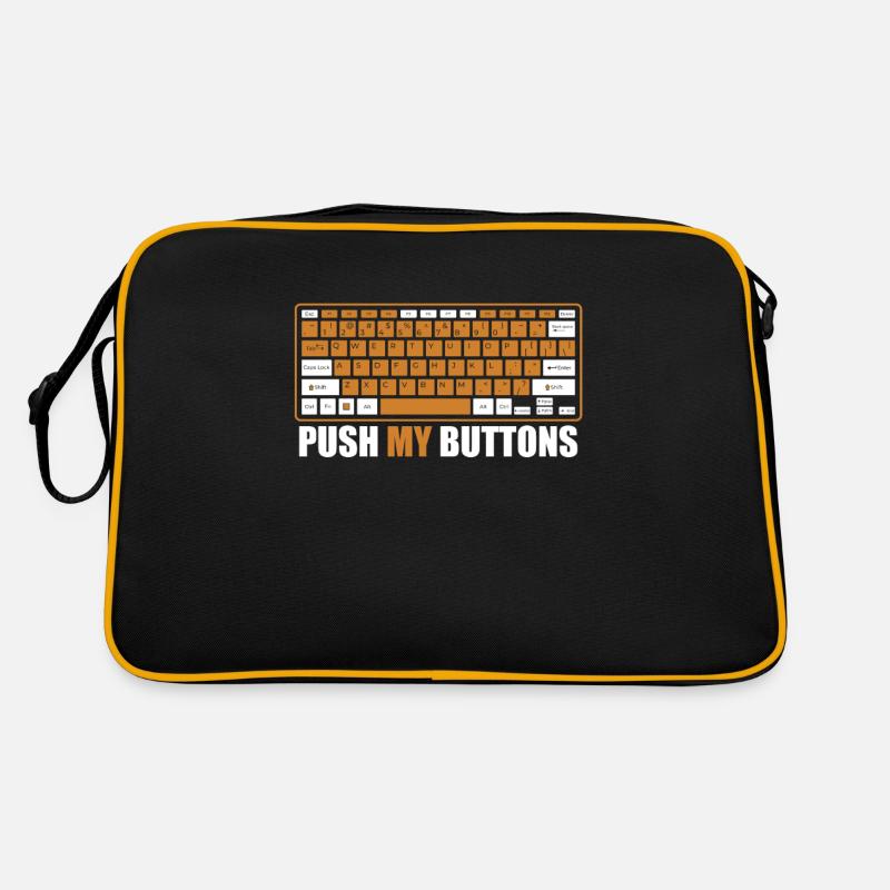 Push My Buttons Admin IT Operations Computer Scientist Retro Bag