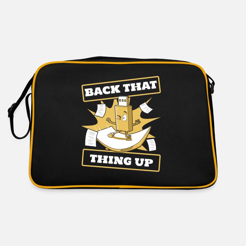 Back That Thing Up IT-Betrieb Informatiker Retro Tasche