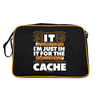 I'm Just In It For The Cache Admin IT Operations - Retro Bag - black/gold - Back