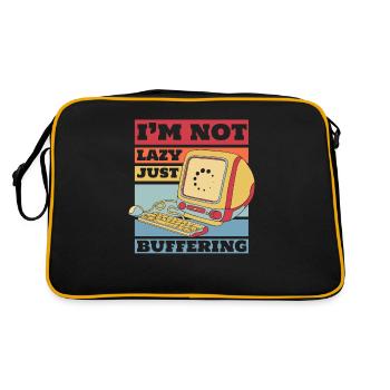 No Lazy Just Buffering Admin IT Operations - Retro Bag - black/gold - Back