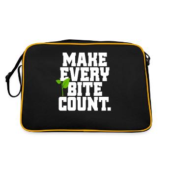 Veganer Make Every Count Go Vegan Veganerin - Sac Retro - noir/or - Dos