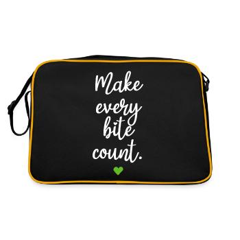 Veganer Make Every Count Go Vegan Veganerin - Sac Retro - noir/or - Dos