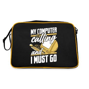 My Computer Is Calling IT Operations Computer Scientist - Retro Bag - black/gold - Back
