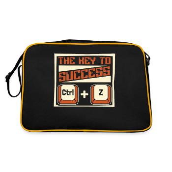 La clé du succès Ctrl Z Informaticien Administrateur - Sac Retro - noir/or - Dos