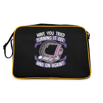 Tried Turning It Off And On Again IT Operations - Retro Bag - black/gold - Back
